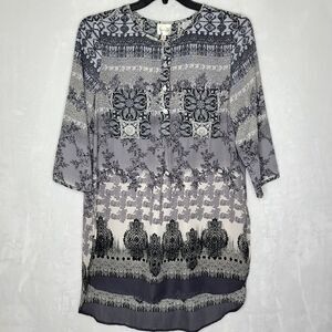 Fig and Flower Boho Midi Dress Size Large